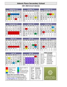 2021 2022 Annual Calendar